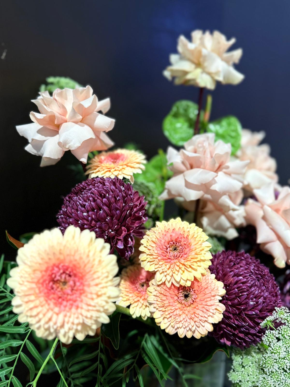 Seasonal Flower Vase Arrangement